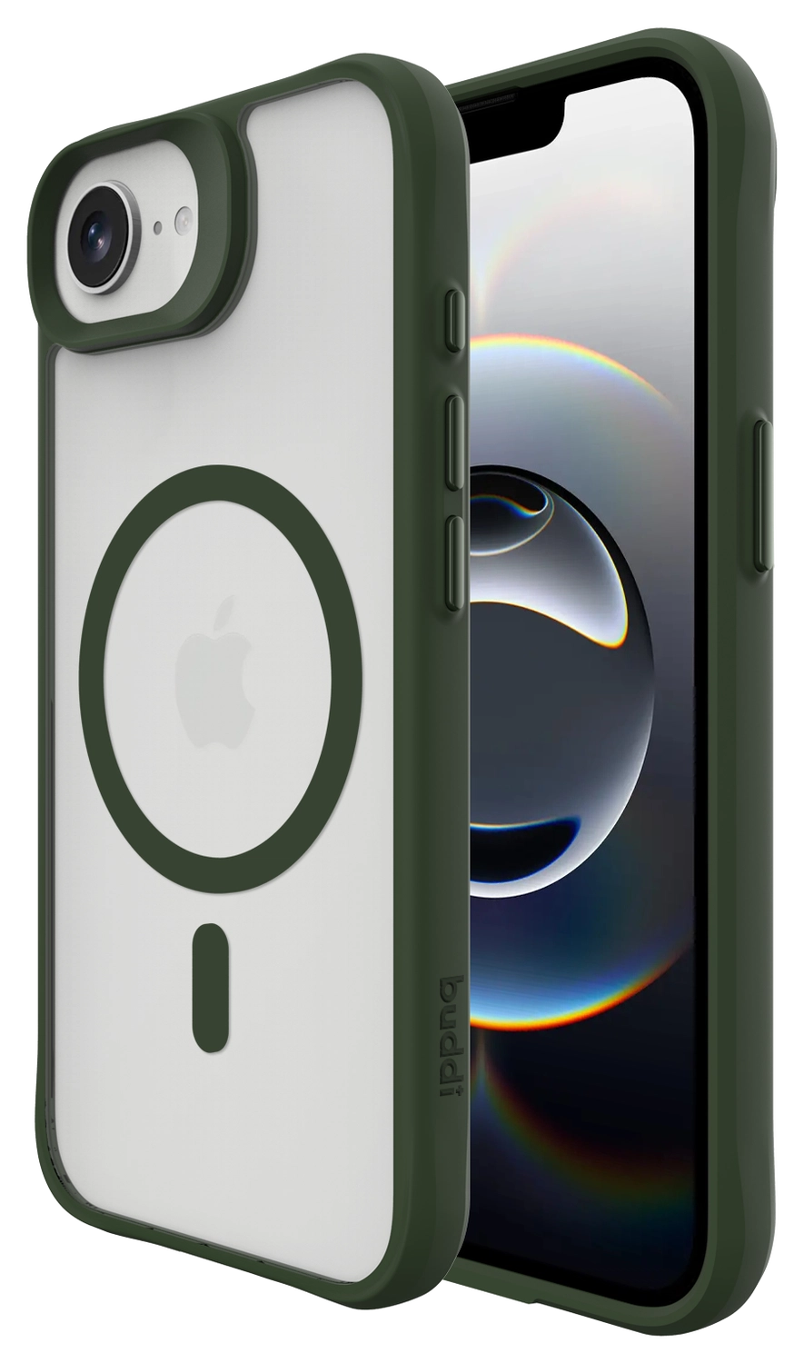 Buddi Hybrid Apple iPhone 17e / 16e Hoesje MagSafe Back Cover Matte Groen afbeelding 1