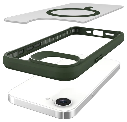 Buddi Hybrid Apple iPhone 17e / 16e Hoesje MagSafe Back Cover Matte Groen afbeelding 11