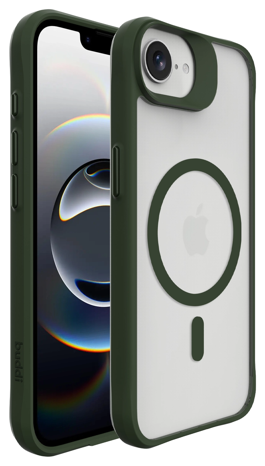 Buddi Hybrid Apple iPhone 17e / 16e Hoesje MagSafe Back Cover Matte Groen afbeelding 9