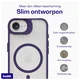 Buddi Hybrid Apple iPhone 17e / 16e Hoesje MagSafe Back Cover Matte Paars afbeelding 7