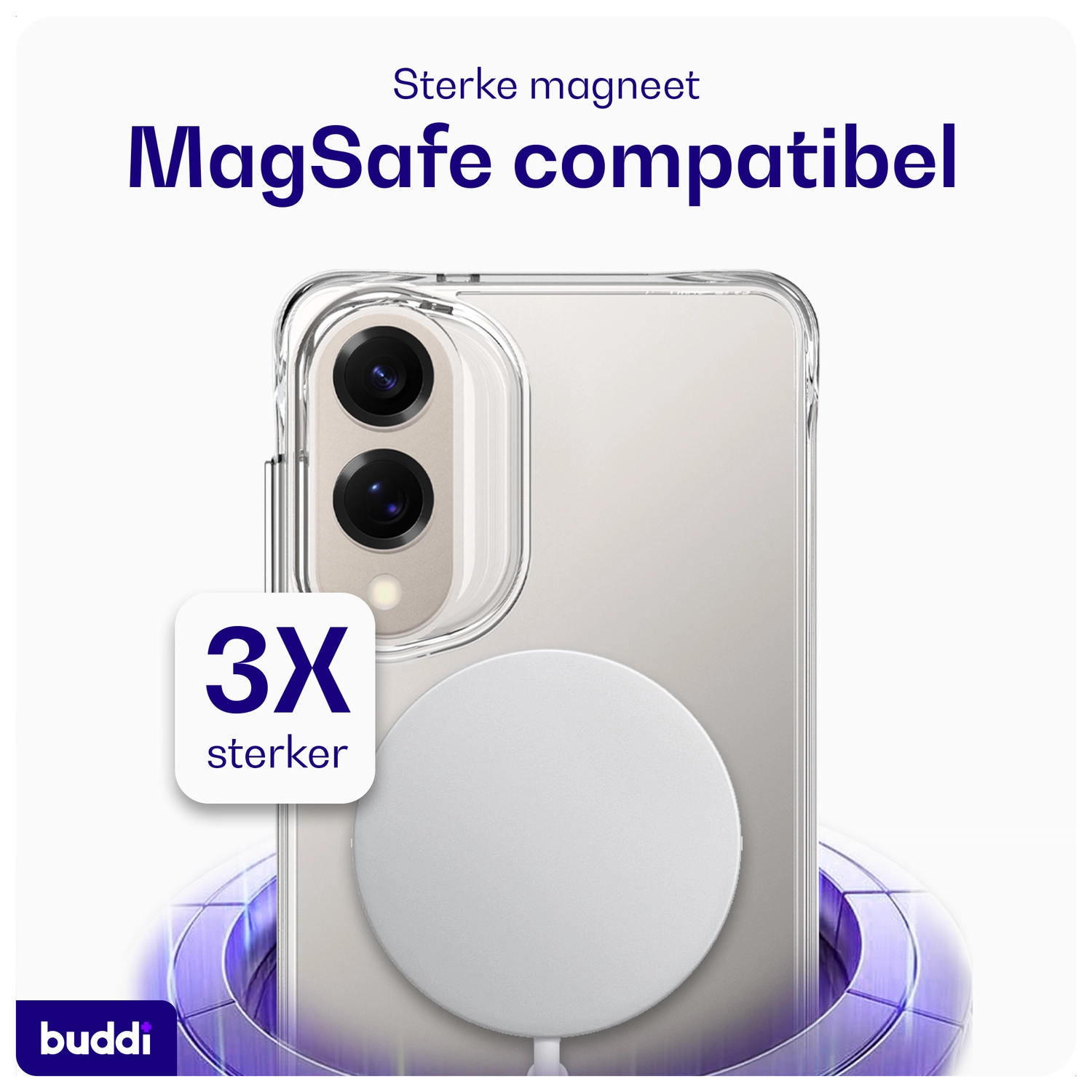 Buddi Core Samsung Galaxy S25 Edge Hoesje MagSafe Back Cover Transparant afbeelding 4