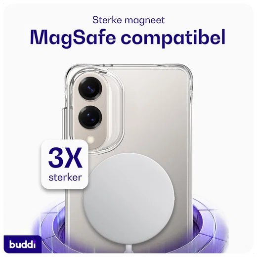 Buddi Core Samsung Galaxy S25 Edge Hoesje MagSafe Back Cover Transparant afbeelding 4