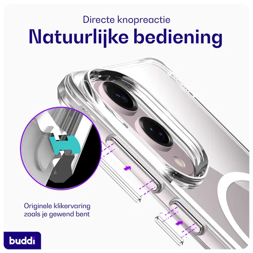 Buddi Core Samsung Galaxy S25 Edge Hoesje MagSafe Back Cover Transparant afbeelding 6
