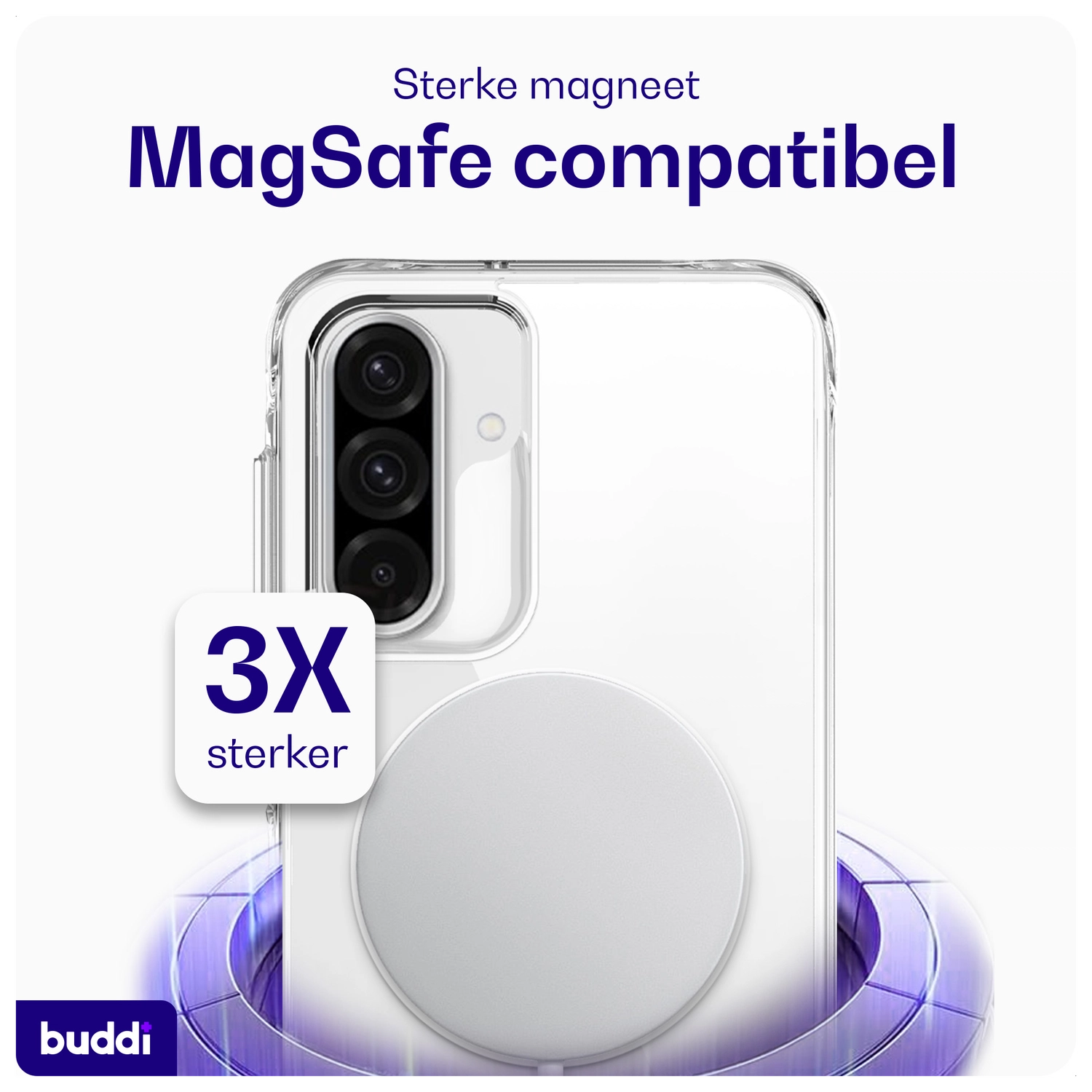 Buddi Core Samsung Galaxy A16 / A26 Hoesje MagSafe Back Cover Transparant afbeelding 3