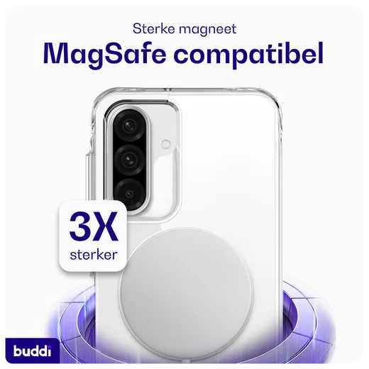 Buddi Core Samsung Galaxy A16 / A26 Hoesje MagSafe Back Cover Transparant afbeelding 3