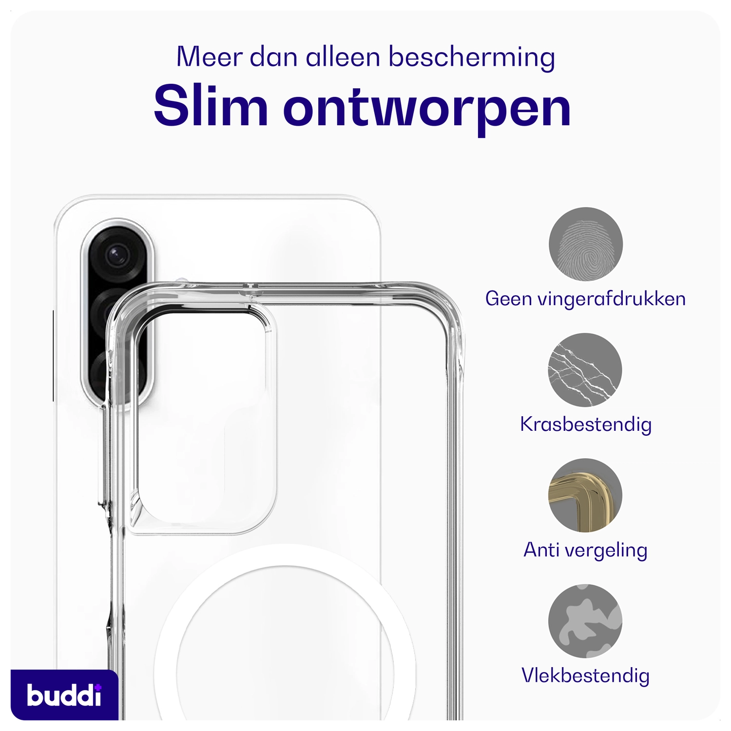 Buddi Core Samsung Galaxy A16 / A26 Hoesje MagSafe Back Cover Transparant afbeelding 4