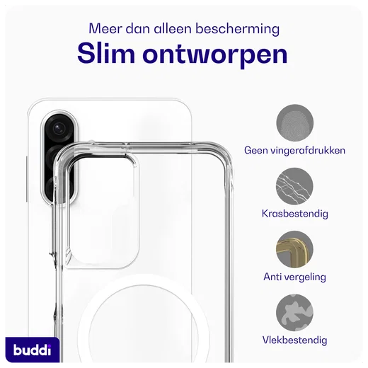 Buddi Core Samsung Galaxy A16 / A26 Hoesje MagSafe Back Cover Transparant afbeelding 4