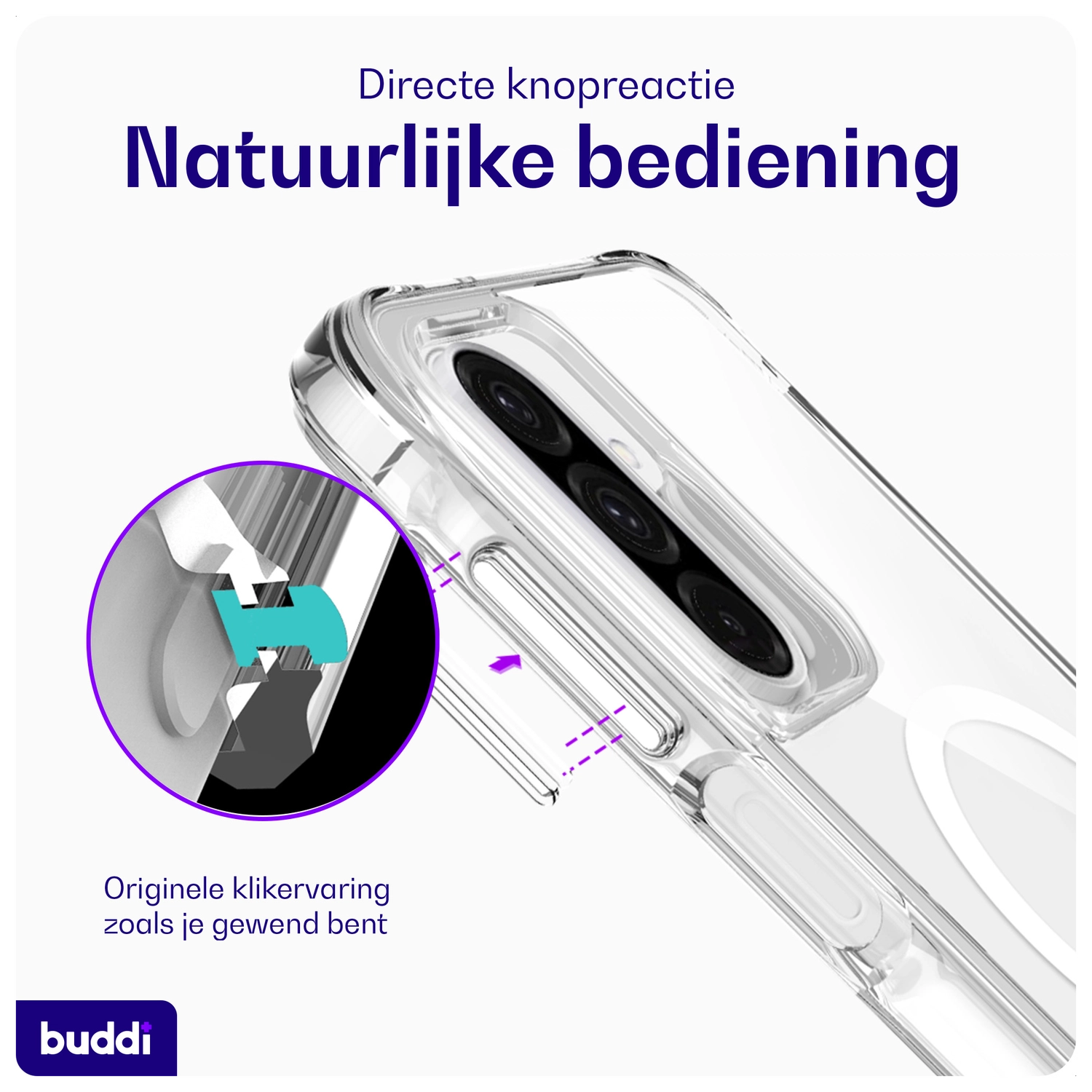 Buddi Core Samsung Galaxy A16 / A26 Hoesje MagSafe Back Cover Transparant afbeelding 5