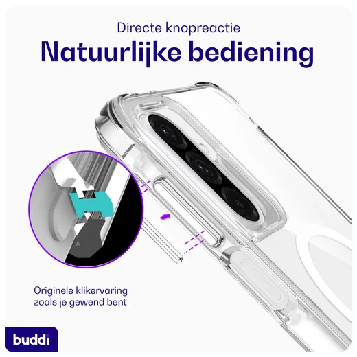 Buddi Core Samsung Galaxy A16 / A26 Hoesje MagSafe Back Cover Transparant afbeelding 5