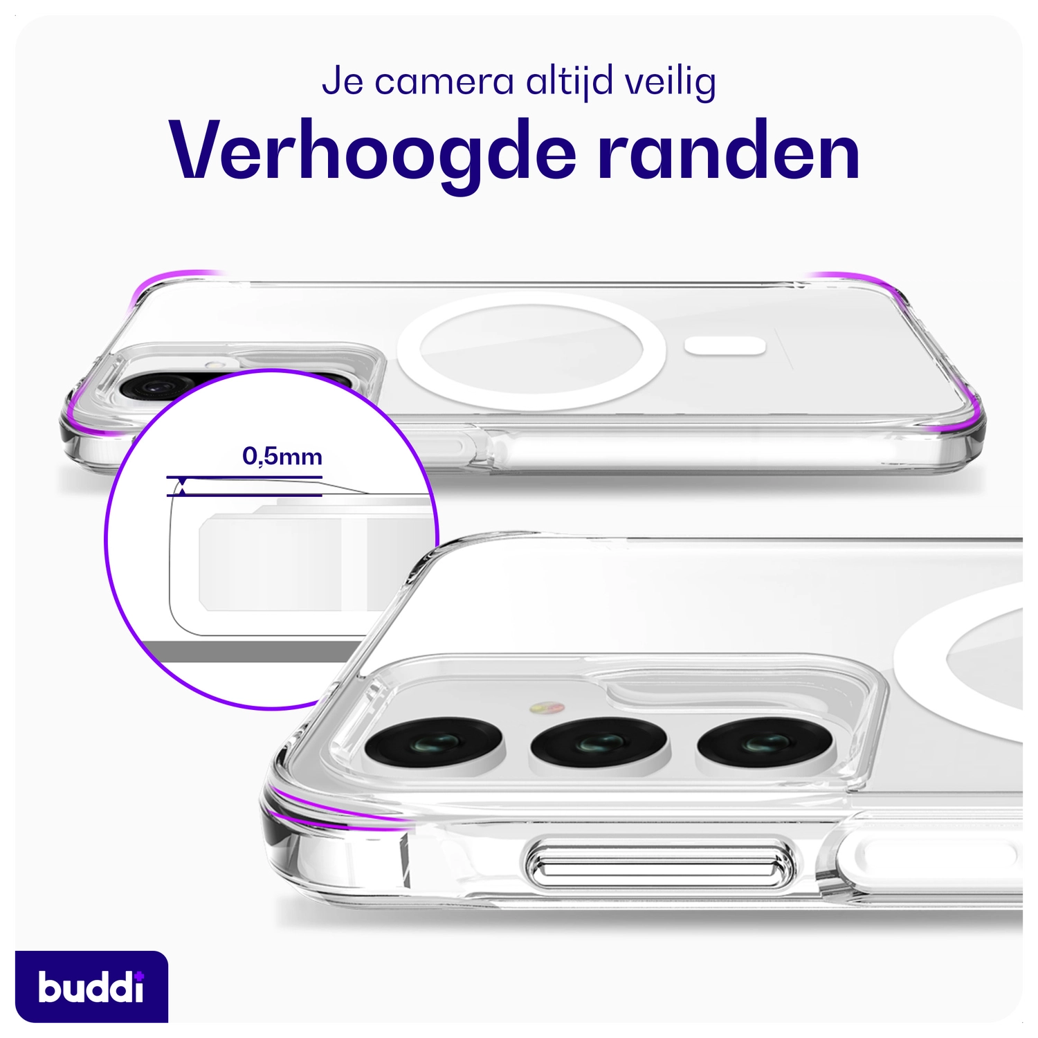 Buddi Core Samsung Galaxy A16 / A26 Hoesje MagSafe Back Cover Transparant afbeelding 6