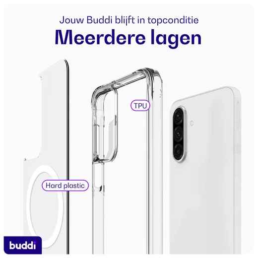 Buddi Core Samsung Galaxy A16 / A26 Hoesje MagSafe Back Cover Transparant afbeelding 7