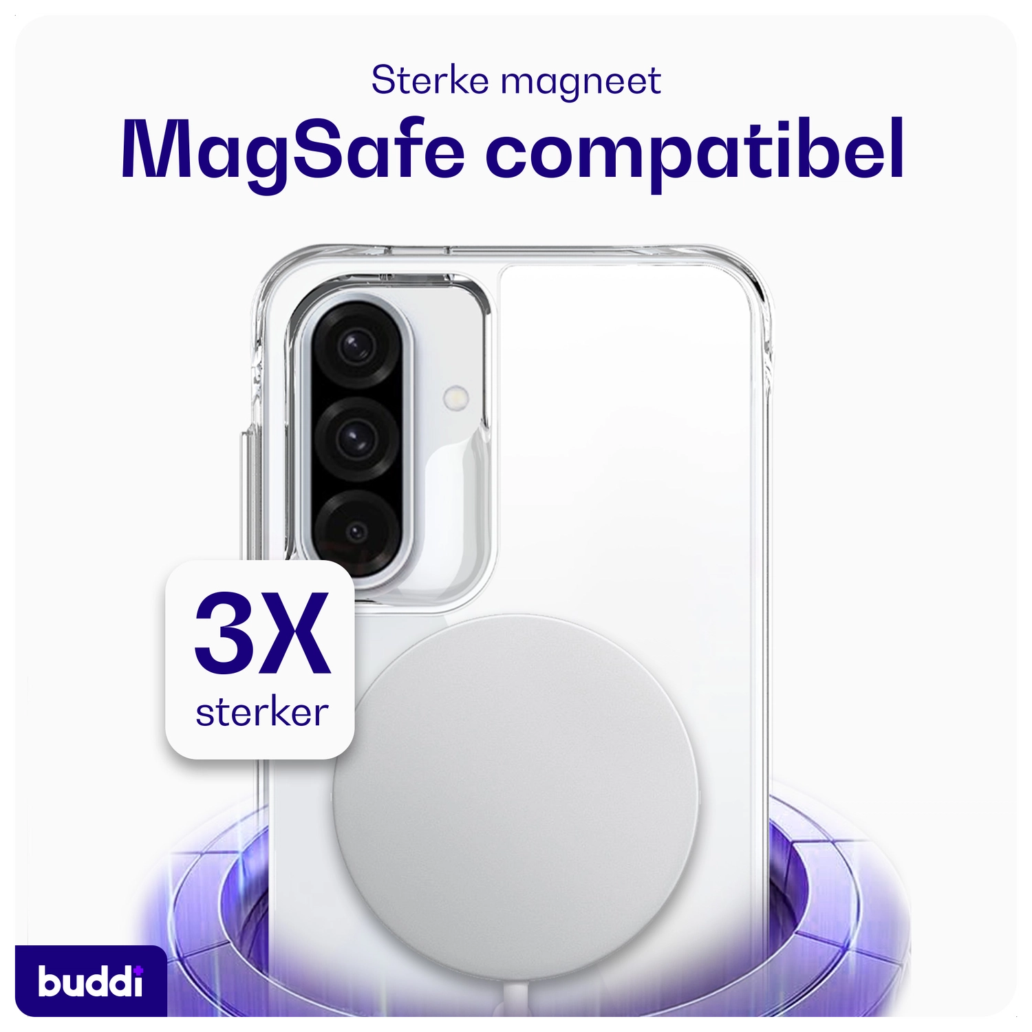 Buddi Core Samsung Galaxy A56 / A36 Hoesje MagSafe Back Cover Transparant afbeelding 3