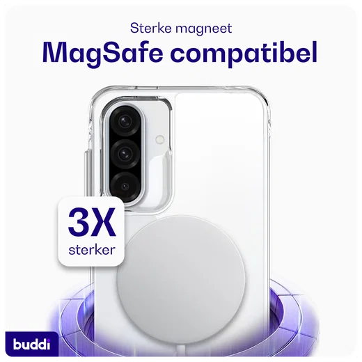 Buddi Core Samsung Galaxy A56 / A36 Hoesje MagSafe Back Cover Transparant afbeelding 3