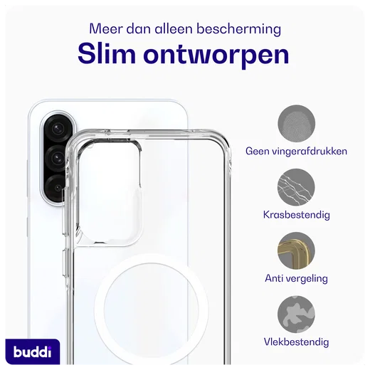 Buddi Core Samsung Galaxy A56 / A36 Hoesje MagSafe Back Cover Transparant afbeelding 4