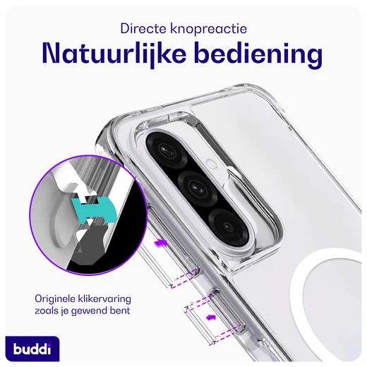 Buddi Core Samsung Galaxy A56 / A36 Hoesje MagSafe Back Cover Transparant afbeelding 5