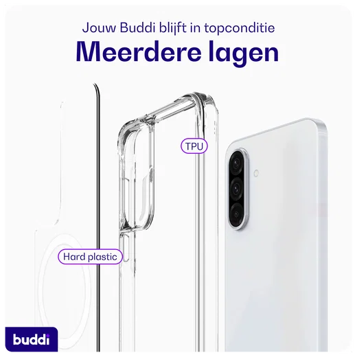 Buddi Core Samsung Galaxy A56 / A36 Hoesje MagSafe Back Cover Transparant afbeelding 6