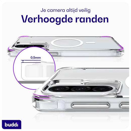 Buddi Core Samsung Galaxy A56 / A36 Hoesje MagSafe Back Cover Transparant afbeelding 7