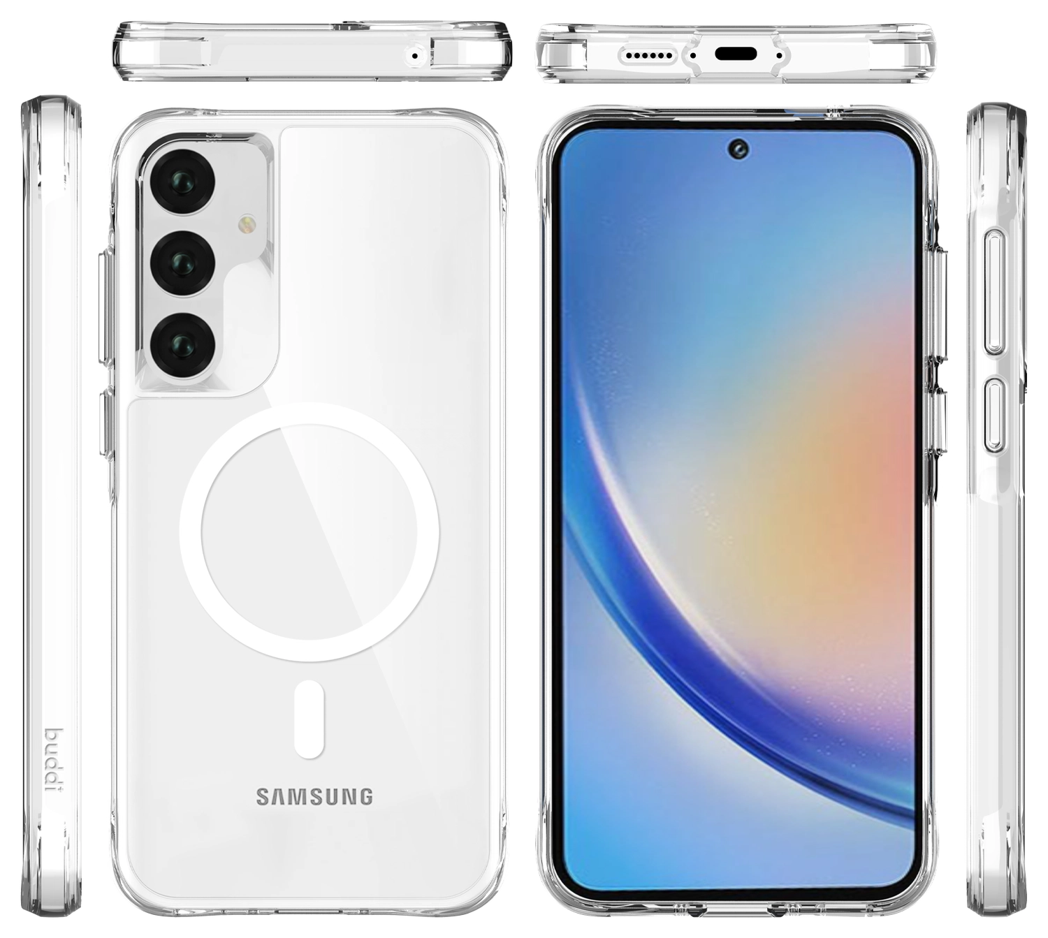 Buddi Core Samsung Galaxy A55 Hoesje MagSafe Back Cover Transparant afbeelding 10