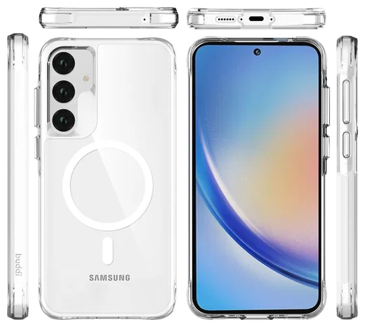 Buddi Core Samsung Galaxy A55 Hoesje MagSafe Back Cover Transparant afbeelding 10