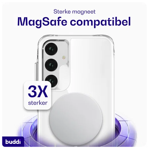 Buddi Core Samsung Galaxy A55 Hoesje MagSafe Back Cover Transparant afbeelding 3