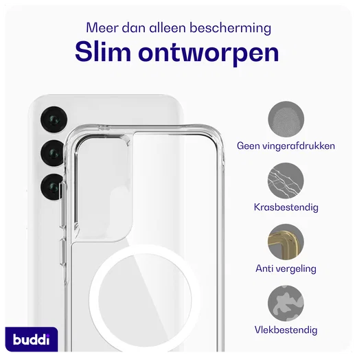 Buddi Core Samsung Galaxy A55 Hoesje MagSafe Back Cover Transparant afbeelding 4