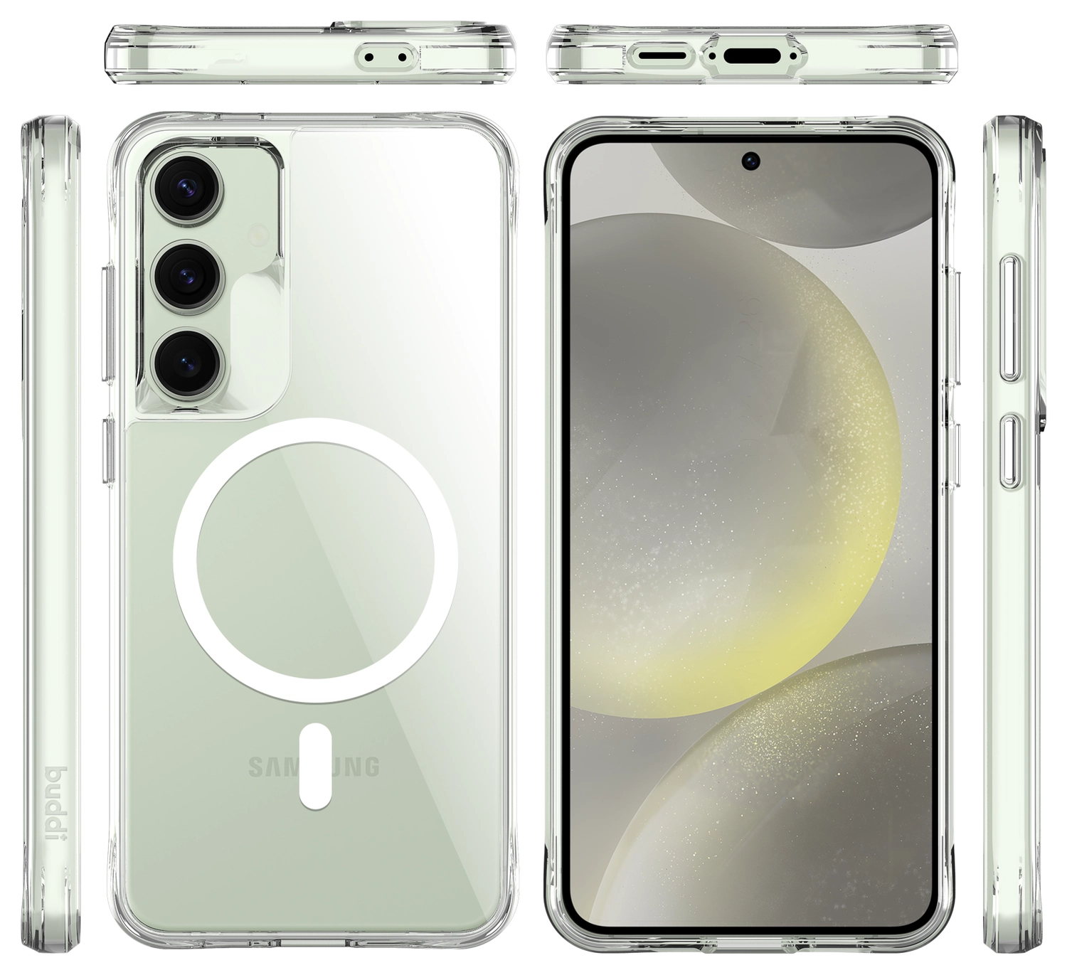 Buddi Core Samsung Galaxy S24 FE Hoesje MagSafe Back Cover Transparant afbeelding 11