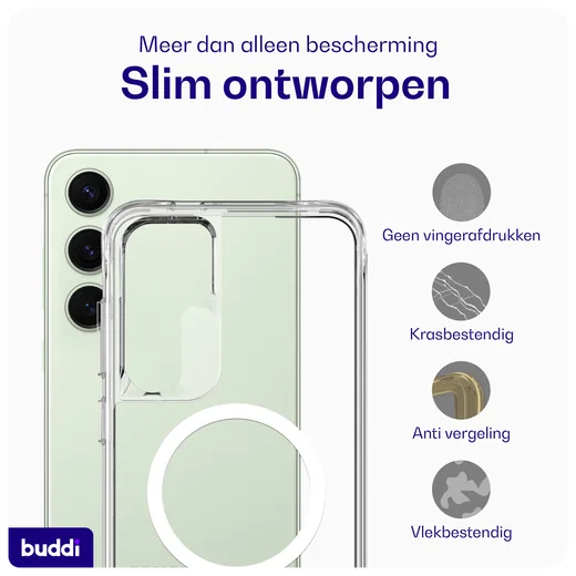 Buddi Core Samsung Galaxy S24 FE Hoesje MagSafe Back Cover Transparant afbeelding 5