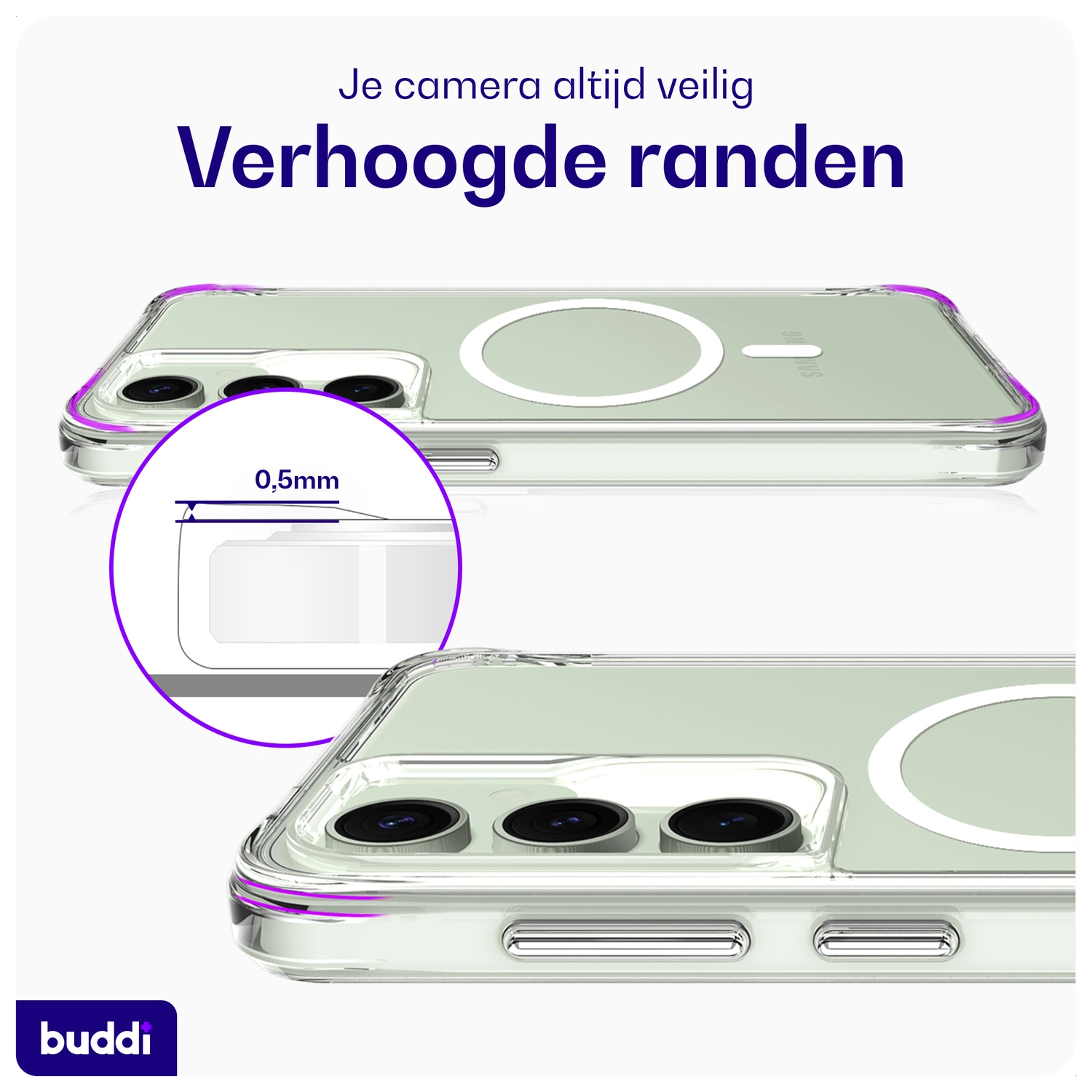 Buddi Core Samsung Galaxy S24 FE Hoesje MagSafe Back Cover Transparant afbeelding 7