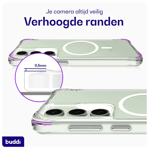 Buddi Core Samsung Galaxy S24 FE Hoesje MagSafe Back Cover Transparant afbeelding 7