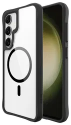 Buddi Hybrid Samsung Galaxy S25 / S24 Hoesje MagSafe Transparant Zwart afbeelding