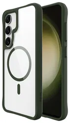 Buddi Hybrid Samsung Galaxy S25 / S24 Hoesje MagSafe Transparant Groen afbeelding