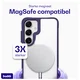Buddi Hybrid Samsung Galaxy S25 / S24 Hoesje MagSafe Transparant Paars afbeelding 3