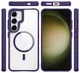 Buddi Hybrid Samsung Galaxy S25 / S24 Hoesje MagSafe Transparant Paars afbeelding 9