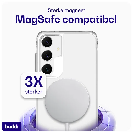 Buddi Core Samsung Galaxy S25 Plus / S24 Plus Hoesje MagSafe Transparant afbeelding 3