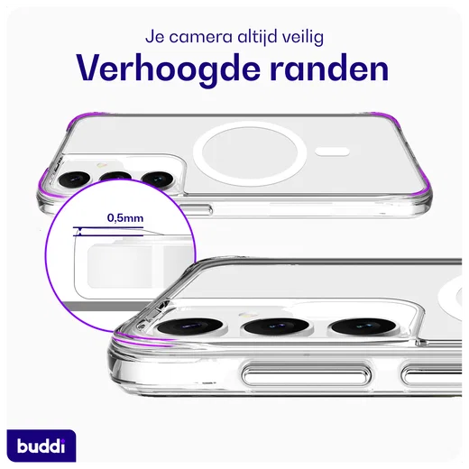 Buddi Core Samsung Galaxy S25 Plus / S24 Plus Hoesje MagSafe Transparant afbeelding 6