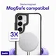 Buddi Hybrid Samsung Galaxy S25 Plus / S24 Plus Hoesje MagSafe Transparant Zwart afbeelding 3