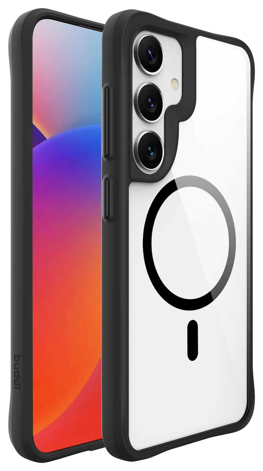 Buddi Hybrid Samsung Galaxy S25 Plus / S24 Plus Hoesje MagSafe Transparant Zwart afbeelding 8