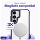 Buddi Hybrid Samsung Galaxy S25 Plus / S24 Plus Hoesje MagSafe Transparant Blauw afbeelding 3