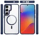 Buddi Hybrid Samsung Galaxy S25 Plus / S24 Plus Hoesje MagSafe Transparant Blauw afbeelding 9