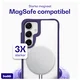 Buddi Hybrid Samsung Galaxy S25 Plus / S24 Plus Hoesje MagSafe Transparant Paars afbeelding 3