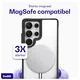 Buddi Hybrid Samsung Galaxy S25 Ultra Hoesje MagSafe Transparant Zwart afbeelding 4