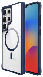 Buddi Hybrid Samsung Galaxy S25 Ultra Hoesje MagSafe Transparant Blauw afbeelding