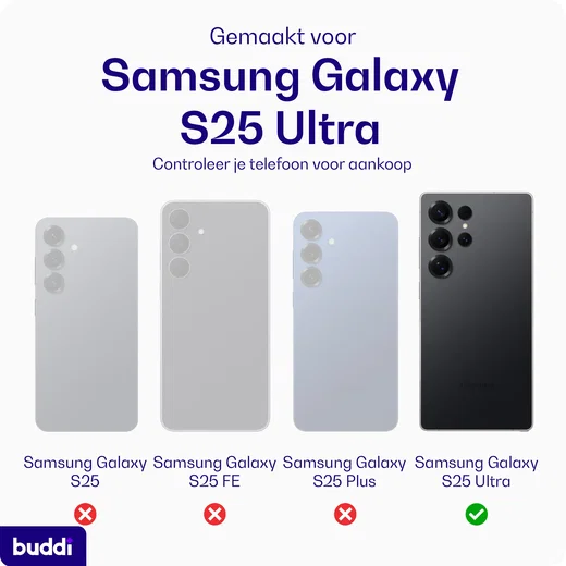 Buddi Hybrid Samsung Galaxy S25 Ultra Hoesje MagSafe Transparant Groen afbeelding 2