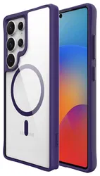 Buddi Hybrid Samsung Galaxy S25 Ultra Hoesje MagSafe Transparant Paars afbeelding