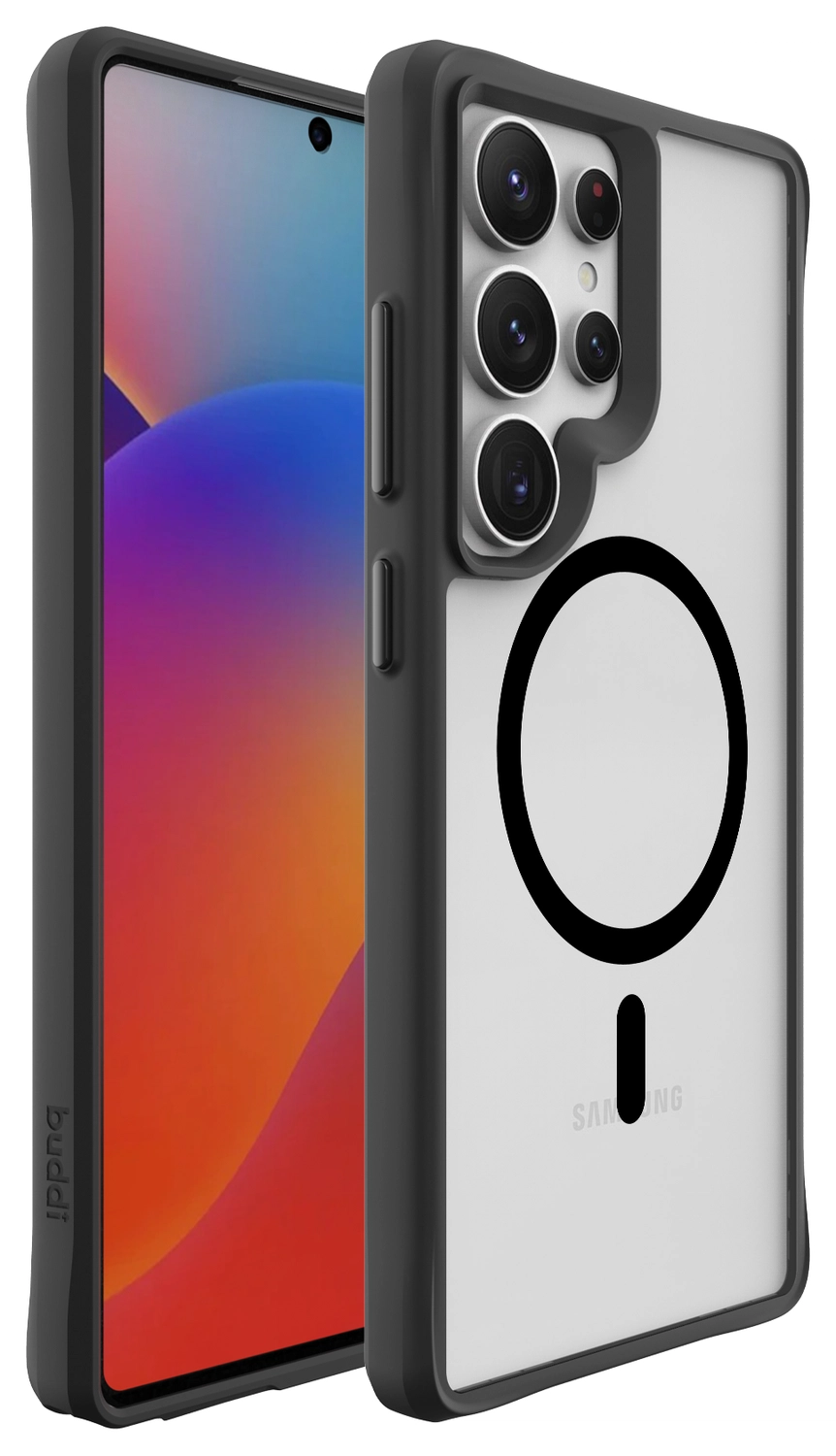 Buddi Hybrid Samsung Galaxy S25 Ultra Hoesje MagSafe Matte Zwart afbeelding 9