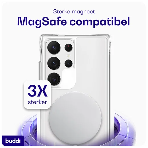 Buddi Core Samsung Galaxy S24 Ultra Hoesje MagSafe Back Cover Transparant afbeelding 4