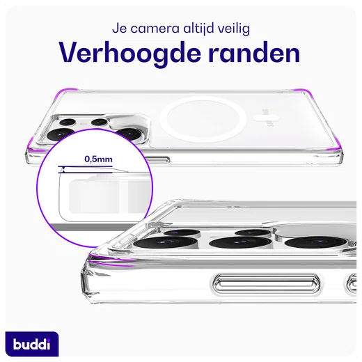 Buddi Core Samsung Galaxy S24 Ultra Hoesje MagSafe Back Cover Transparant afbeelding 8