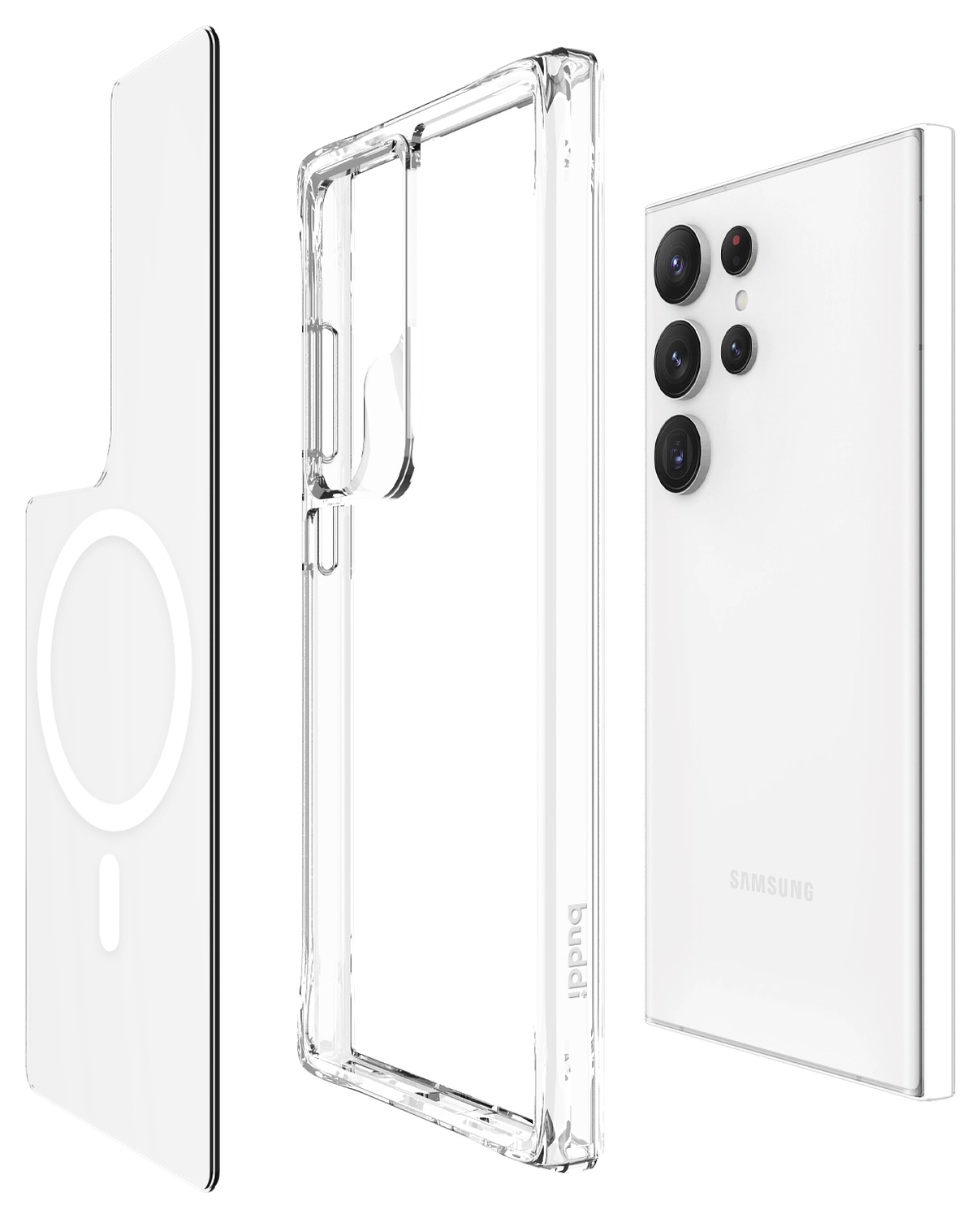 Buddi Core Samsung Galaxy S24 Ultra Hoesje MagSafe Back Cover Transparant afbeelding 9