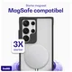Buddi Hybrid Samsung Galaxy S24 Ultra Hoesje MagSafe Matte Zwart afbeelding 4