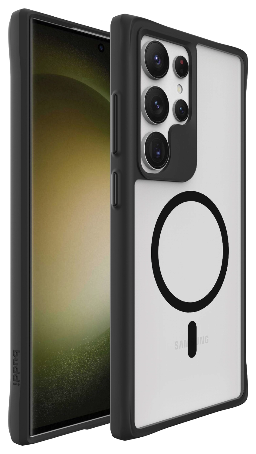 Buddi Hybrid Samsung Galaxy S24 Ultra Hoesje MagSafe Matte Zwart afbeelding 9